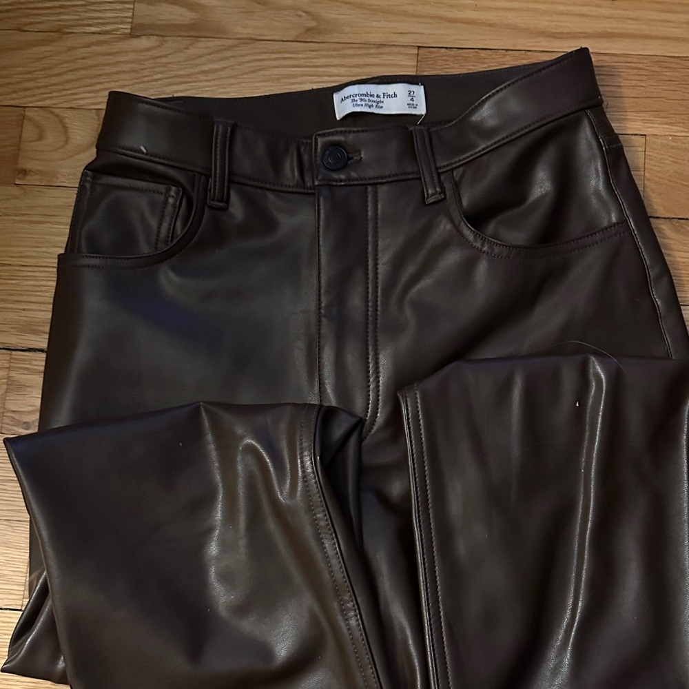 Abercrombie & Fitch Dark Brown Leather Pants